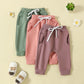 Yoawdats Baby Boys' & Girls' 3-Pack Jogger Pants - Classic Fit, Elastic Waist - Toddler To Infant Long Pants