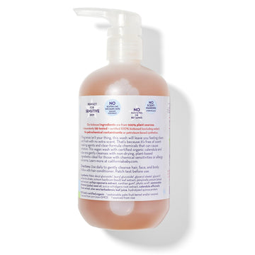 California Kids Super Sensitive Unscented Shampoo And Bodywash | 100% Plant-Based | Gentle Skincare For Kids | Fragrance Free Sh
