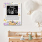 Hatzelou Classic Winnie Baby Shower Sign Picture Frame, A Message From The Bump Sonogram Picture Frame, Floral Butterfly Decor G