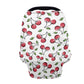LedBack Car Seat Cover for Babies Baby Stuff Nursing Breastfeeding Cover, Soft Breathable Baby Carseat Canopy, Cherry Pattern