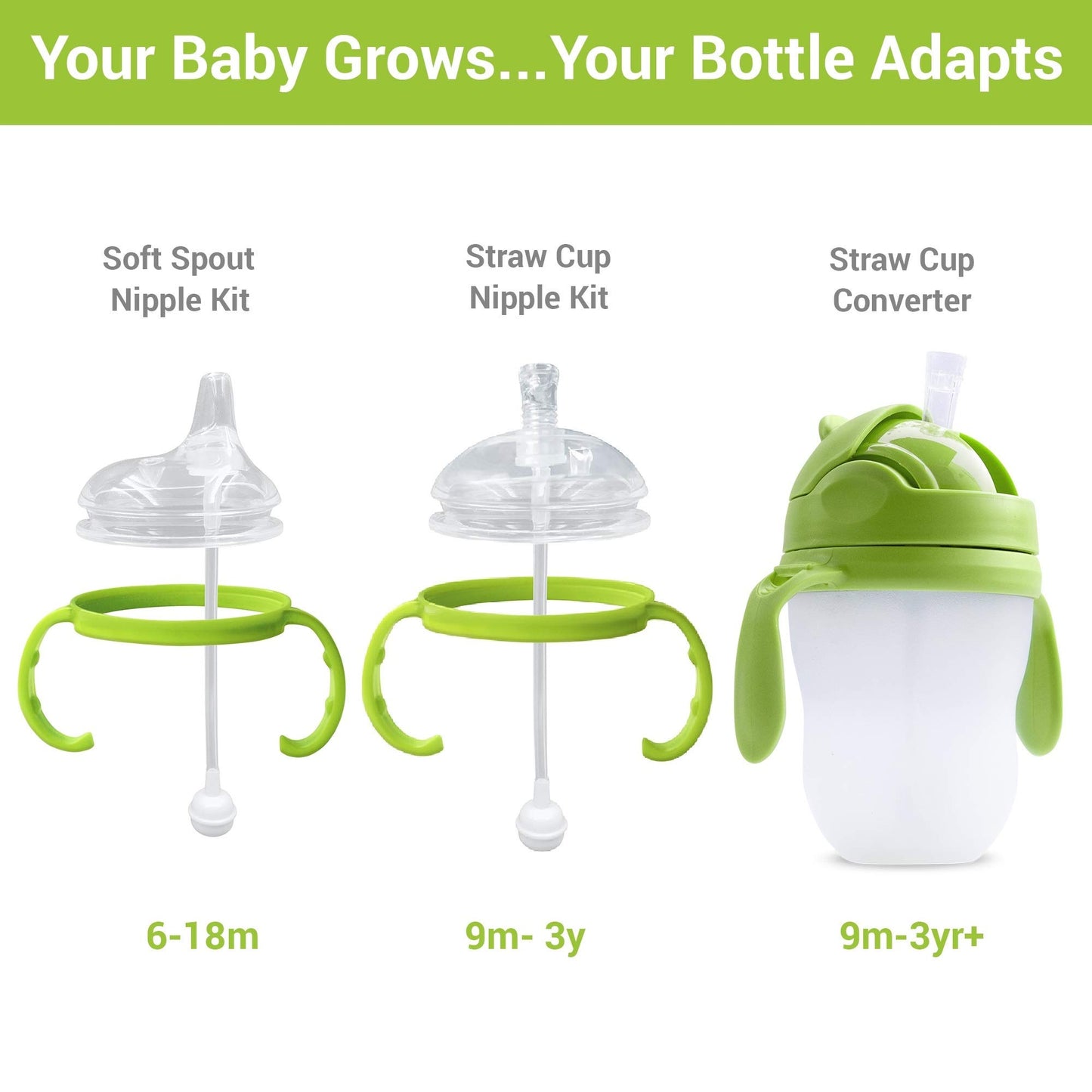 Anpei Sippy Cup Soft Spout Transitional Nipple Kit Bundle Compatible With Comotomo Baby Bottles, 5 Oz And 8 Oz | Value Bundle 2