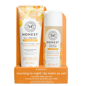 The Honest Company 2-In-1 Cleansing Shampoo + Body Wash And Face + Lotion Bundle  Gentle For Baby  Naturally Derived  Citrus Van