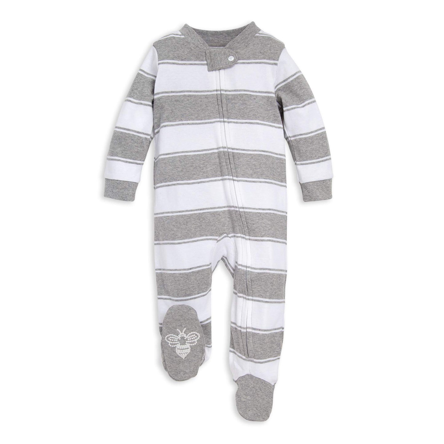 Burts Bees Baby Sleep and Play PJs, 100% Organic Cotton One-Piece Zip Front Romper Jumpsuit Pajamas