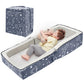Lvemilio Toddler Travel Bed, Portable Kids Floor Bed for Sleeping with Foam Mattres, Washable Toddler Cot for Kids Aged 1-4, Vel