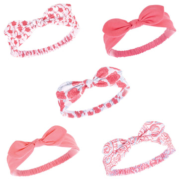 Hudson Baby Unisex Cotton And Synthetic Headbands, Flamingo, 0-24 Months