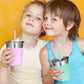 Tiblue Kids & Toddler Cups - Spill Proof Stainless Steel Smoothie Tumblers With Leak Proof Lids, Silicone Straw With Stopper & S