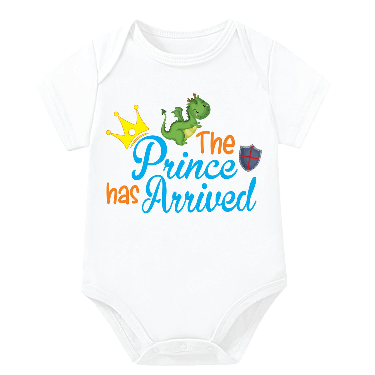 Lillypupp Unisex Pure Cotton New Born Baby Romper Bodysuit With Funny Little Prince Quote On Dress For Baby Boys