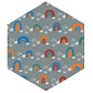 Hoybell Hexagon Playpen Mat, Compatible with POP N GO Baby Playpen, 59 inch Self Inflating Mattress Pad, Portable and Comfortab