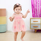 Titkkop Baby Girl 1St Birthday Clothes One Year Old Tulle Romper Sleeveless Bodysuit Cake Smash Outfits(Pink7,12-18M)