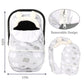 Carseat Cover Boys, Winter Cozy & Warm Cover, Elephant Baby Car Seat Cover, Infant Car Seat Canopy, Ultra-Soft Breathable Protec