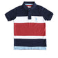 U.S. Polo Assn. Kids Kids Regular Fit Boys Cotton Colour Blocked Short Sleeves Polo TShirts (Uktshon0324_Blue_12M)