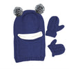 Baby Winter Hat Scarf Mitten Set, Unisex Infant Toddler Kids Hat Scarf (Navy, 2-5 Years)