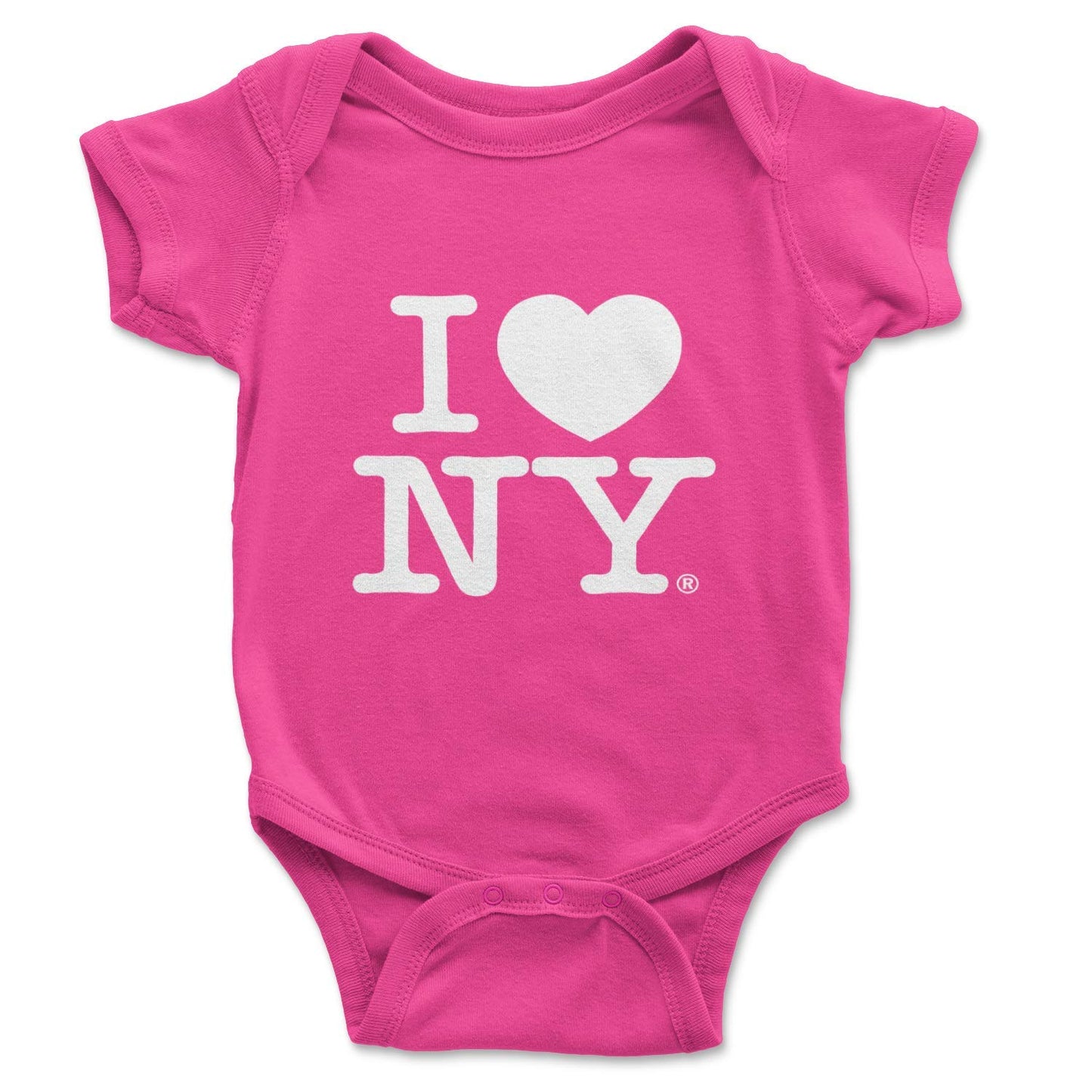I Love Ny Baby Bodysuit Officially Licensed Infant Snapsuit (Heather Gray, 12M)