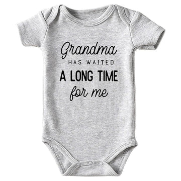 Shlrzy Grandma Gifts Newborn Baby Boy Clothes Funny Baby Bodysuits Gray 0-3Months