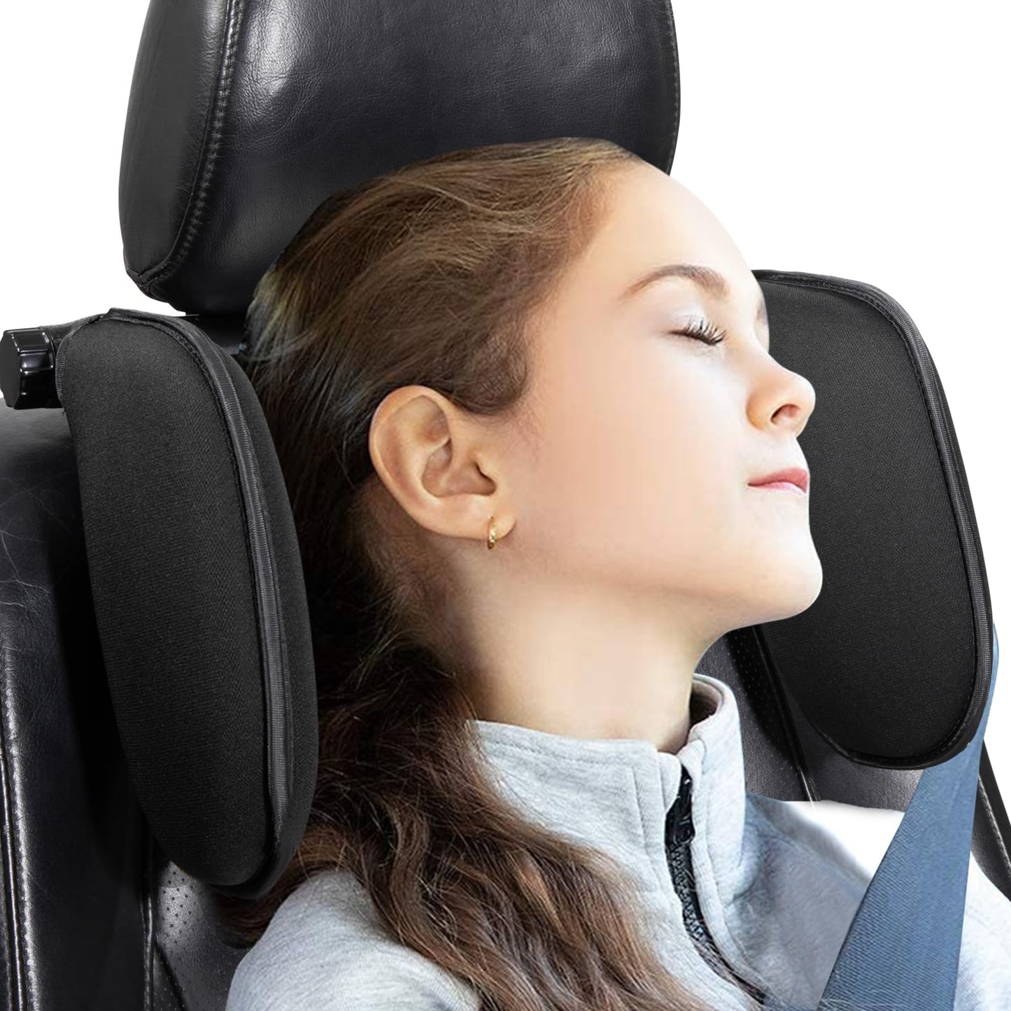 Spurtar Car Headrest Pillow For Kids And Adults, 360 Adjustable Travelling Neck Pillow Head Rest Support, Must Haves For Toddler