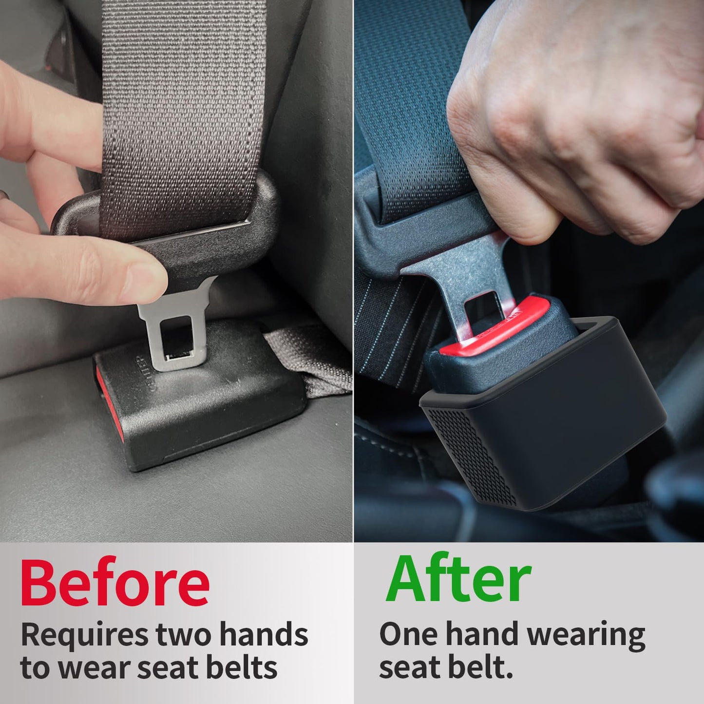 2 Pack Silicone Seat Belt Buckle Holder, Seat Belt Buckle Booster For Kids, Durable Silicone Material, Easy Access To The Buckle
