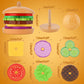 Aizweb Montessori, Stacking Toys- Wooden Burger for 3 Year Old Toddlers and Kids Preschool, Fine Motor Skill Educational Learnin