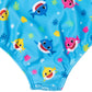 Baby Shark Toddler, Baby-Girls Swimwear Crossover One Piece Bathing Suit, 2T, Blue
