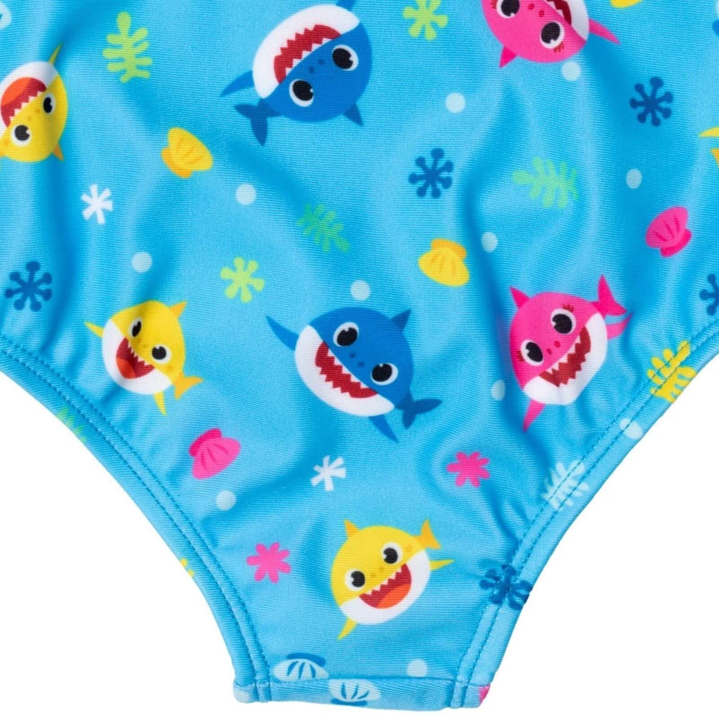 Baby Shark Toddler, Baby-Girls Swimwear Crossover One Piece Bathing Suit, 2T, Blue