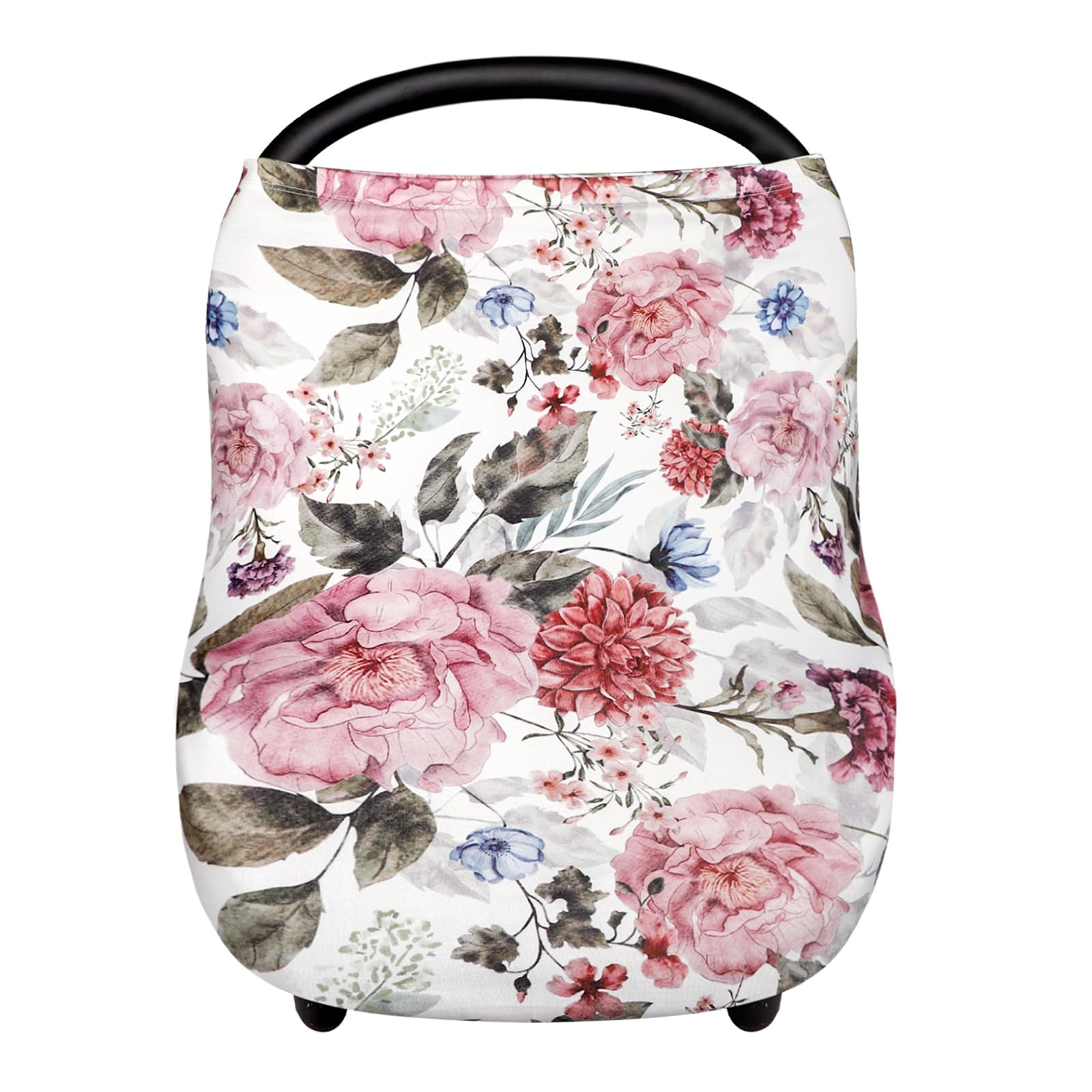 Nursing Cover Breastfeeding, Multi-Use Baby Carseat Cover Girls, Infant Stroller Car Seat Cover, Stretchy Carseat Canopy, Soft B