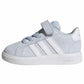 adidas Unisex-Baby Grand Court 2.0 Elastic Lace & Strap, Crystal Sky/White/Crystal Sky, 6