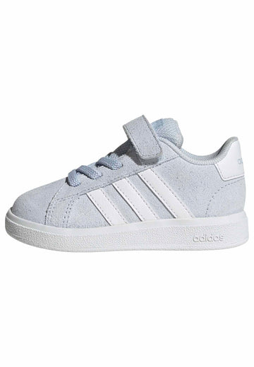 adidas Unisex-Baby Grand Court 2.0 Elastic Lace & Strap, Crystal Sky/White/Crystal Sky, 6