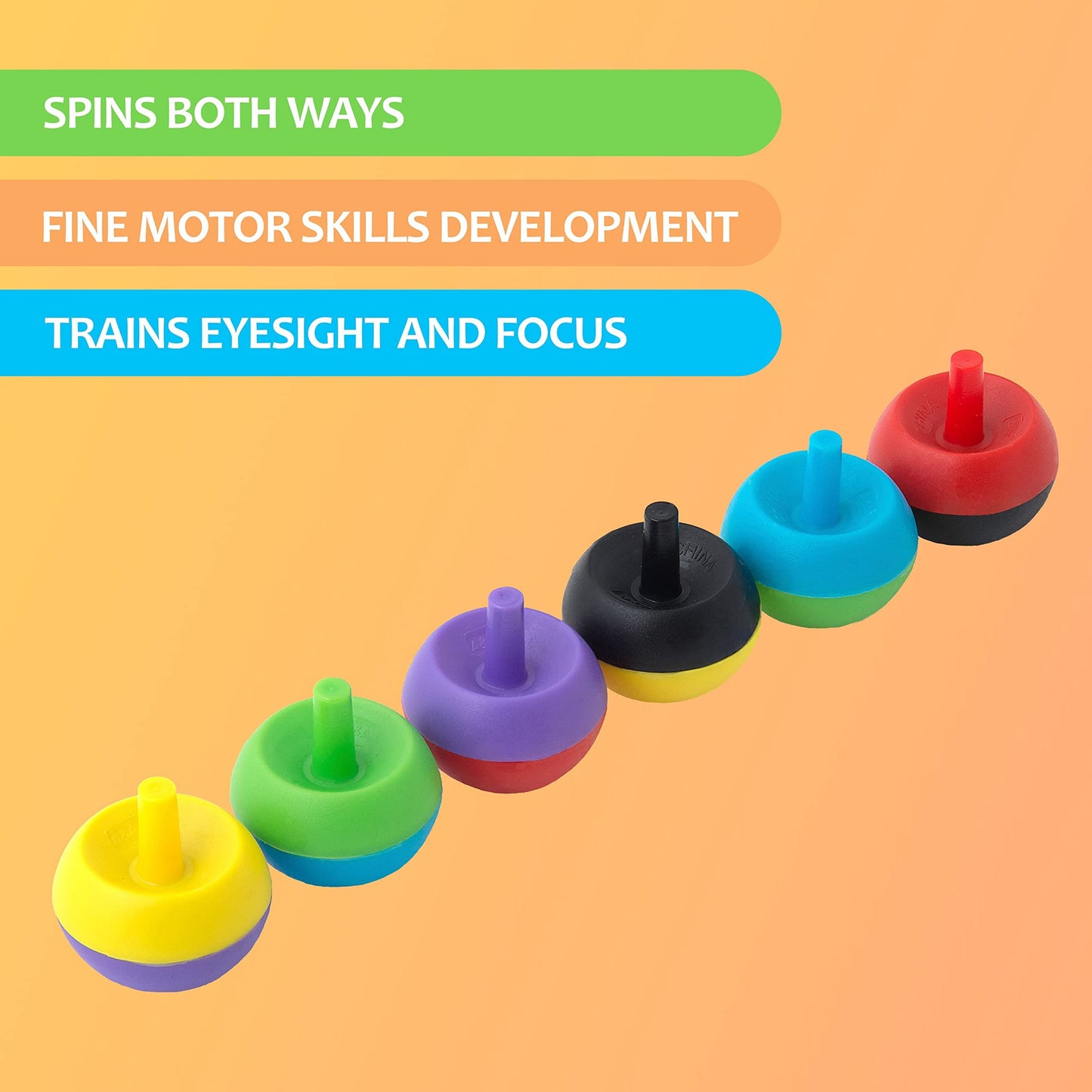 Tippy Tops Spinning Toys For Kids - 50Pcs Easter Egg Fillers And Party Favors - Flip Upside Down Plastic Tops Bulk Gifts