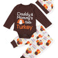 Oklady Baby Thanksgiving Outfit Newborn Boy Girl Letter Print Romper Turkey Print Pant With Hat Clothes Set(0-3 Months)