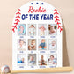 My First Year Photo Board Rookie Of The Year Photo Board Baseball One Year Birthday Party Decor First Year Picture Frame 12 Mont