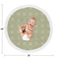 Sweet Jojo Designs Sage Green Boho Mudcloth Boy Or Girl Baby Playmat Tummy Time Infant Play Mat - White Bohemian Woodland Tribal