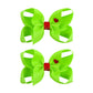 YanJie 5' Green Hair Bow Clips for Girls Christmas Grinch Bows with Heart Christmas Hair Accessories Grosgrain Hairpin Holiday D