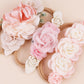 Bfnaagirl Baby Girl Floral Headband Nylon Flower Crown Elastic Hairband 3Pcs Hair Accessories Gift For Girls (Ym8)