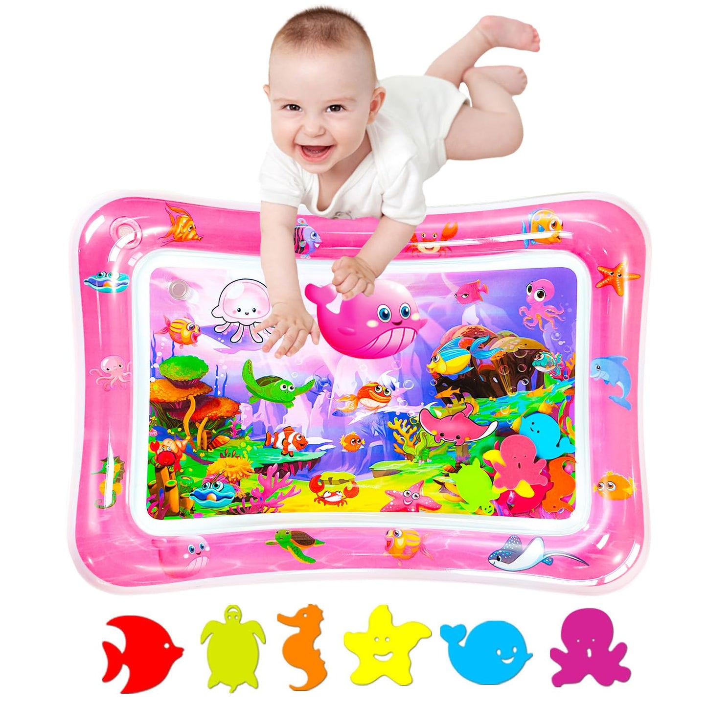 ZHUYNXIR Tummy time Water Play mat, Baby Water Play Mat for Kids and Toddlers Baby Toys for 3 to 24 Months, Strengthen Your Baby