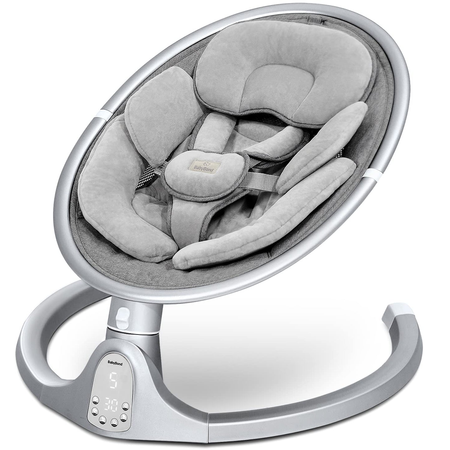 Babybond Baby Swings For Infants, Bluetooth Infant Swing With 10 Preset Lullabies, 5 Point Harness Belt, 5 Speeds And Remote Con