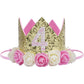 Baby Birthday Crown, Birthday Party Hat For 4 Years Girls Boys Unisex Tiara Photo Props Decorations Birthday Gifts