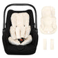 CARUILI Infant Car Seat Insert, Car Seat Head Support Baby Girls Boys, Soft & Reversible Newborn Carseat Insert Cushion with 2 S