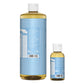 Dr. Bronners Pure-Castile Liquid Soap - Baby Unscented Bundle. 32 oz. Bottle and 2 oz. Travel Bottle