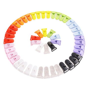 Lihao 50X Pacifier Clips Holders For Teething Toys Baby Blankets - 10 Colors