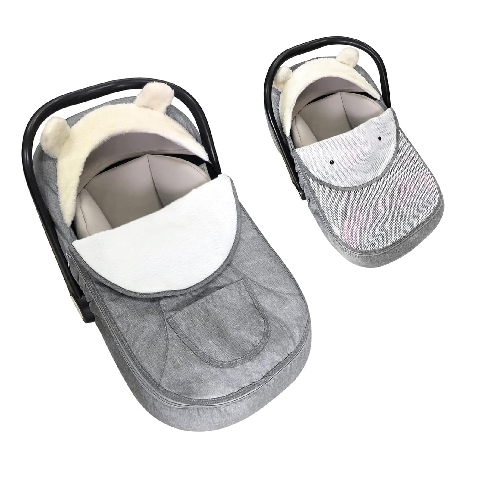 Car Seat Cover for Babies,Winter Baby Car Seat Cover for Boys & Girls-Keeps Babies Warm and Cozy,2 in 1Universal Carseat Cover F