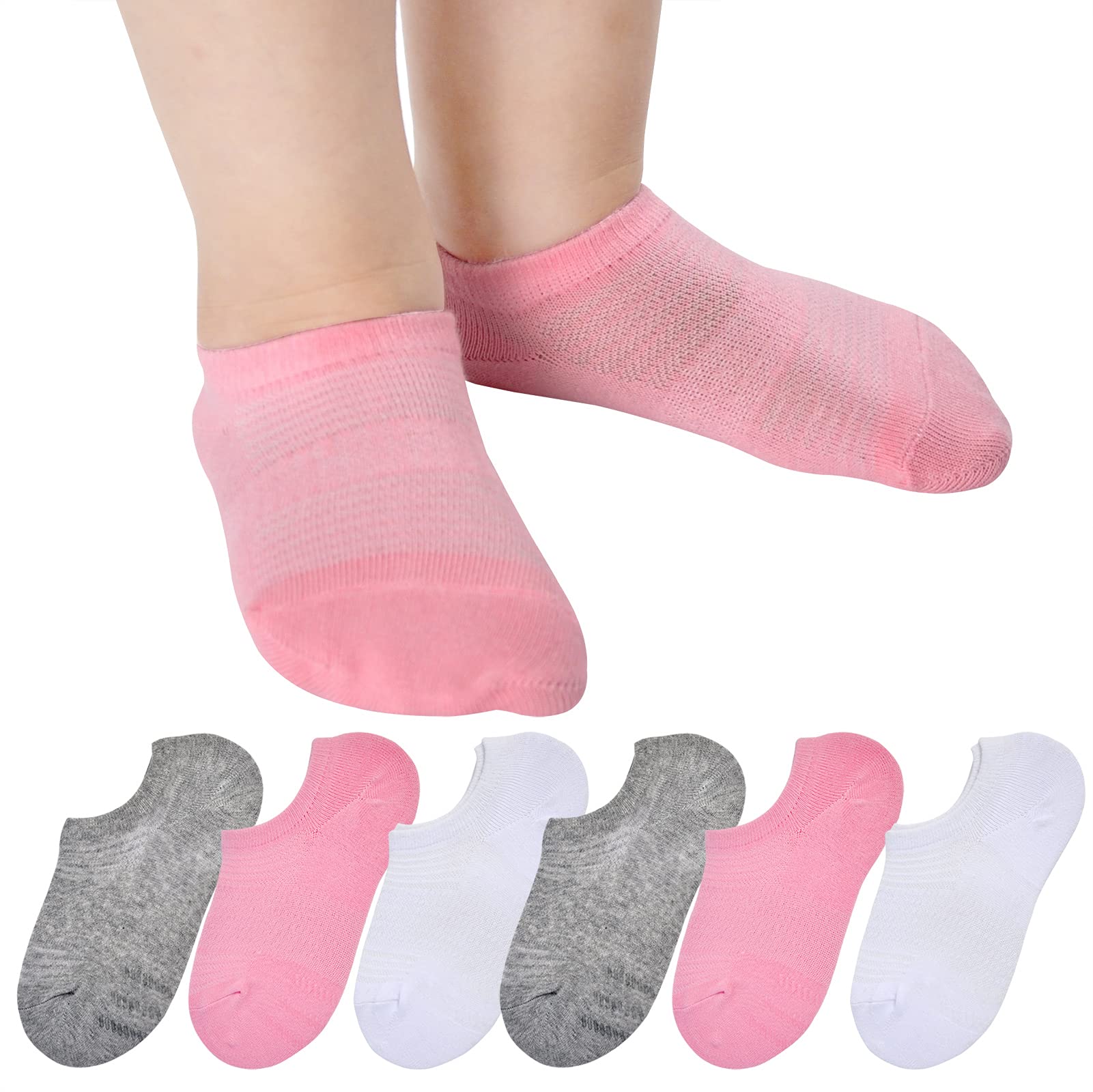 Jormatt 6 Pairs Toddler Little Girls Boys No Show Socks Thin Cotton So – Cutebab WBCBBB096RQLKQM