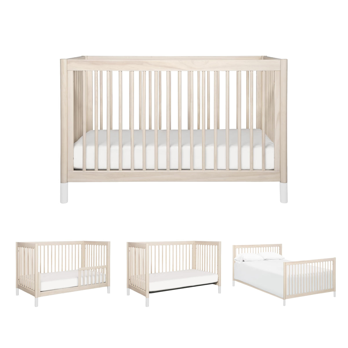 Babyletto Gelato 4-in-1 Convertible Baby Crib with Wooden Toddler Bed ...