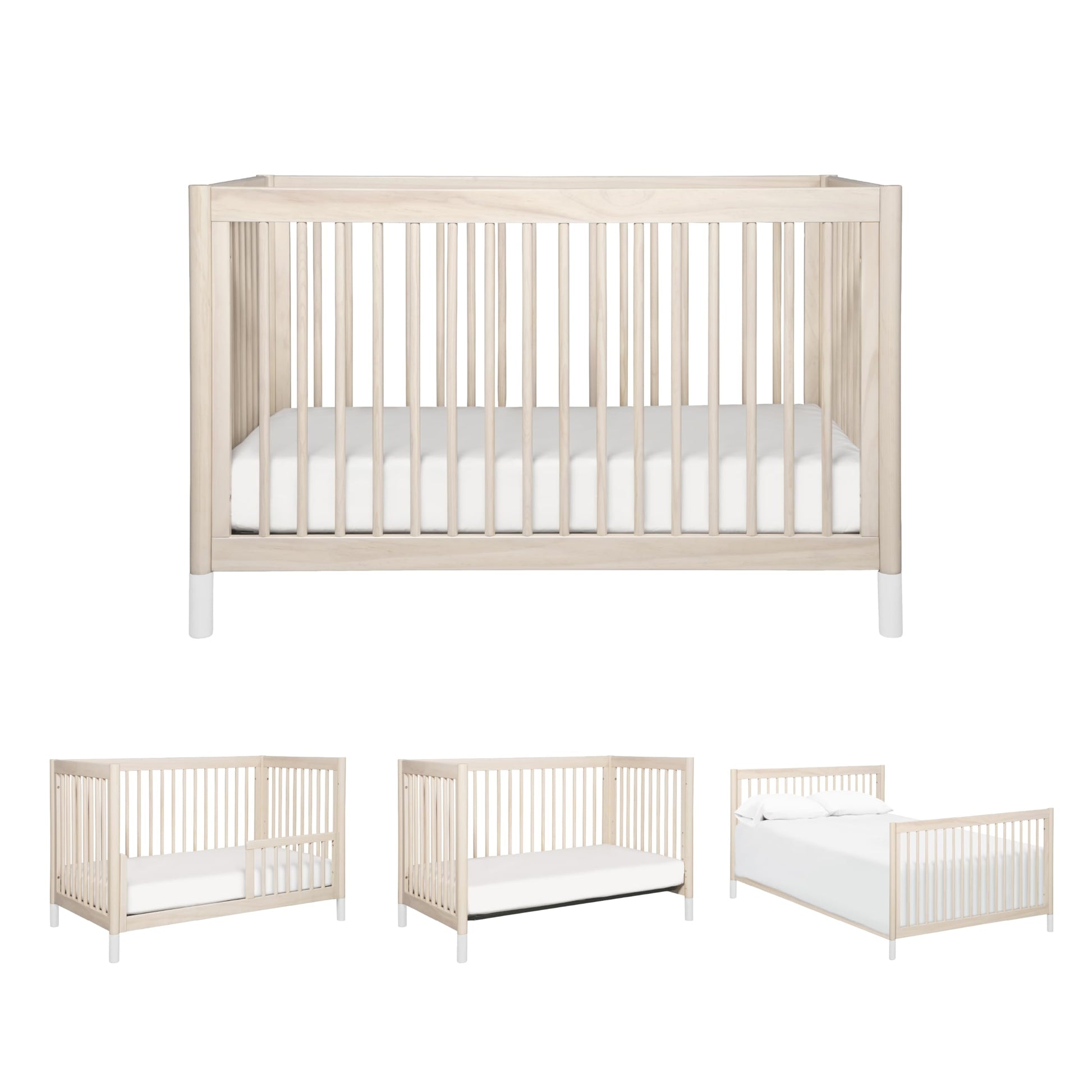 Babyletto Gelato 4-in-1 Convertible Baby Crib with Wooden Toddler Bed, Daybed & Full-Size Bed Conversion - GREENGUARD Gold Certi