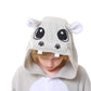 Canasour Hippo Onesie Kids Animal Halloween Cosplay Costume For 4T Girls Unisex Outfuit One Piece Hooded Soft Pajamas Grey Party