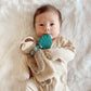 Itzy Ritzy - Itzy Lovey Including Teether - Baby Lovey with Teether, Textured Ribbons & Dangle Arms - Features Crinkle Sound, Sh
