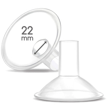 Maymom Myfit Crater Series 22 Mm 2Xtwo-Piece Small Breastshield Compatible With Medela Breast Pumps. Long Nipple Tunnel (44Mm) B