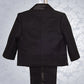 Lito Angels Baby Boys' Formal Tuxedo Suits Wedding Christening Outfits No Tail 5 Piece Set Size 3 Months Black