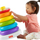 Fisher-Price Toddler Toy Giant Rock-A-Stack, 6 Stacking Rings with Roly-Poly Base for Ages 1+ Years, 14+ Inches Tall