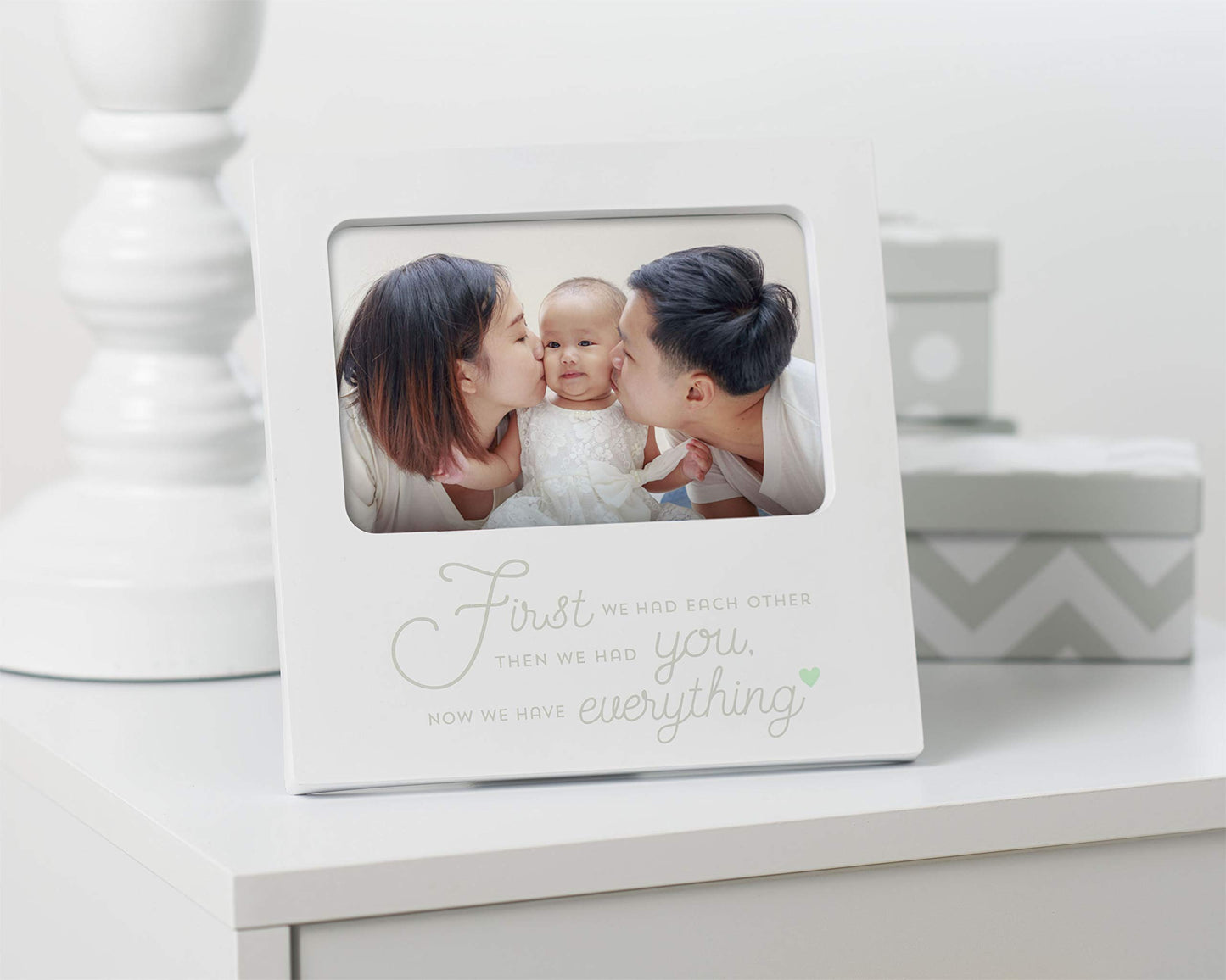 Tiny Ideas Family Keepsake Frame, First We Had Each Other, Then We Had You, Now We Have Everything' Sentiment Photo Frame, Baby