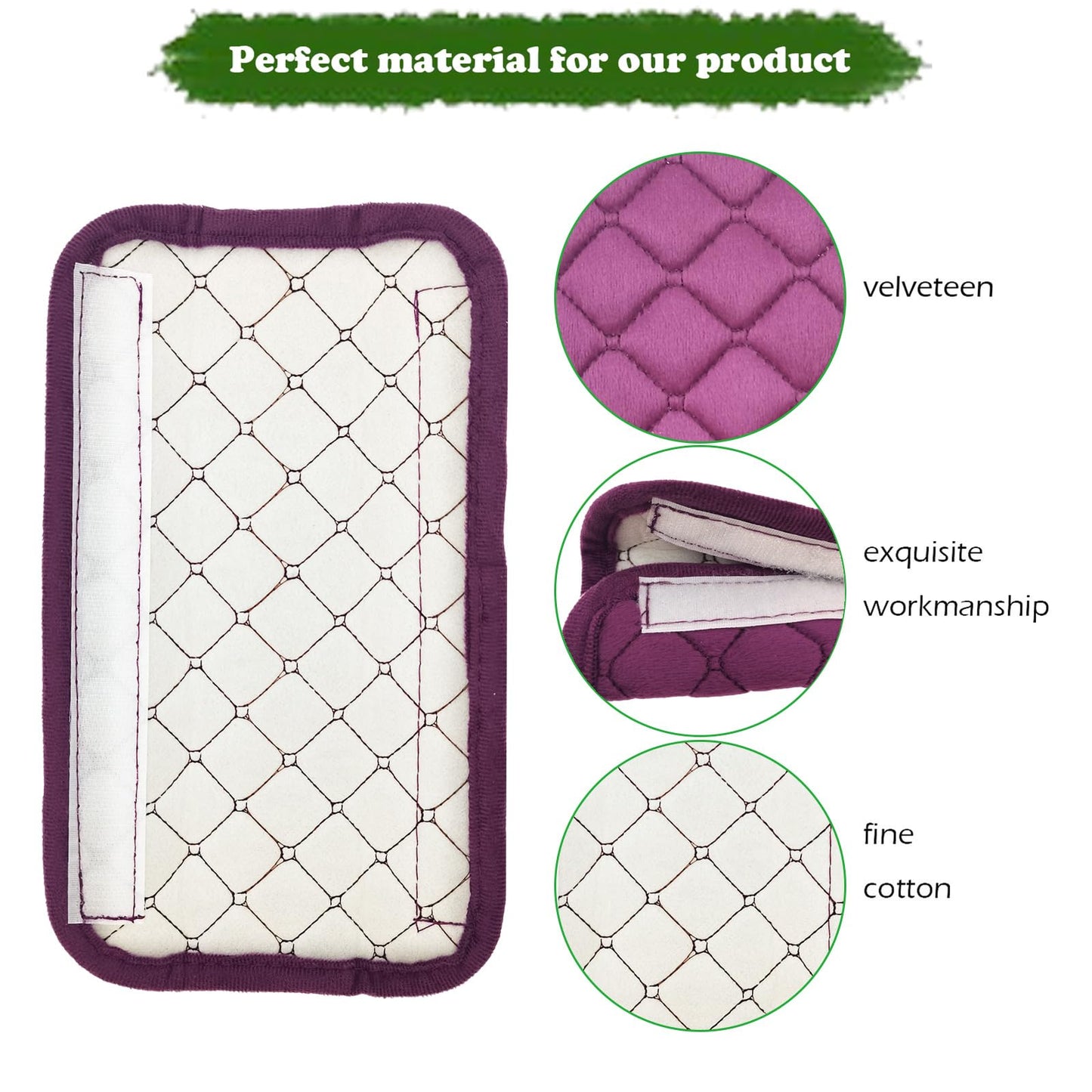 Tecooller Car Seat Belt Cover Pad, 5 Pcs, Seatbelt Covers For Car Accessories, Soft Material, Car Seat Strap Pads, Purple 10.63