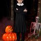 Girls Halloween Swing Black Peter Pan Collar Dress Aline Wednes Skater Party Outfit 4 Years